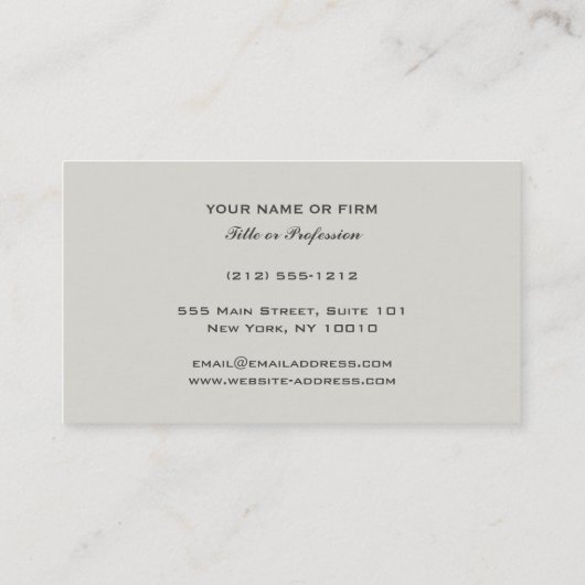 Plain chic Attorney Justice Scale Professional Visitekaartje (Achterkant)