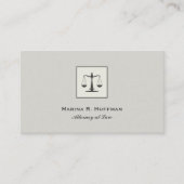 Plain chic Attorney Justice Scale Professional Visitekaartje (Voorkant)
