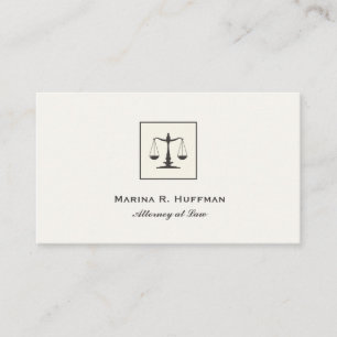 Plain chic Attorney Justice Scale Professional Visitekaartje