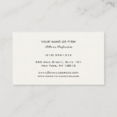 Plain chic Attorney Justice Scale Professional Visitekaartje (Achterkant)