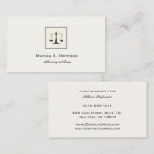 Plain chic Attorney Justice Scale Professional Visitekaartje (Voorkant / Achterkant)