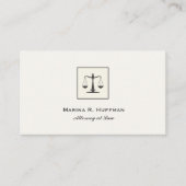 Plain chic Attorney Justice Scale Professional Visitekaartje (Voorkant)