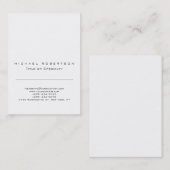 Plain Chic Black White Cute Visitekaartje (Voorkant / Achterkant)