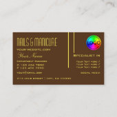 Plain Chocolate Brown met Logo Professional Chic Visitekaartje (Achterkant)