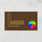 Plain Chocolate Brown met Logo Professional Chic Visitekaartje (Voorkant)