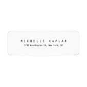 Plain Classic Zwart Wit Minimalist Professioneel Etiket (Voorkant)