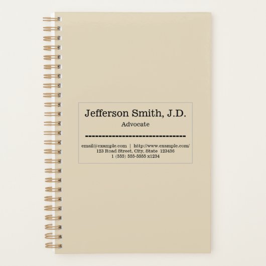 Plain & Clean Advocate Planner (Voorkant)