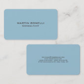 Plain Clean Blue Rond Corner Visitekaartje (Voorkant / Achterkant)