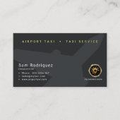 Plain Clean Simple Black Airplane Airport Taxi Visitekaartje (Voorkant)
