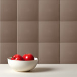Plain color dark taupe pastel brown tegeltje<br><div class="desc">Plain color dark taupe pastel brown design.</div>