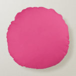 Plain color french rose hot pink rond kussen<br><div class="desc">Plain color french rose hot pink design.</div>