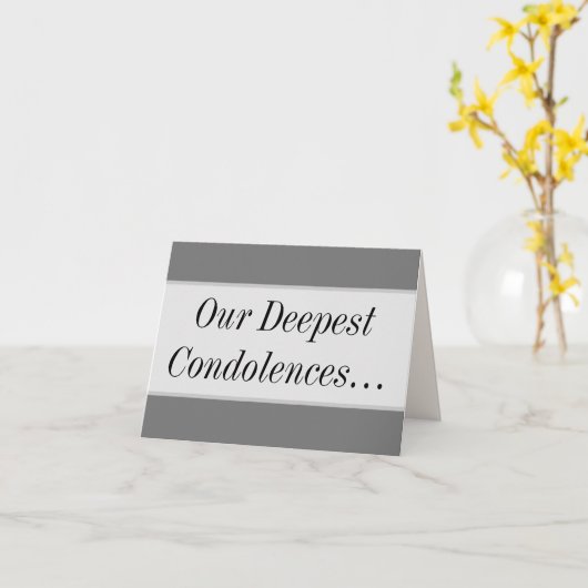 Plain condoleense kaart (Gele Bloem)