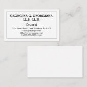 Plain Counsel Visitekaartje (Voorkant / Achterkant)