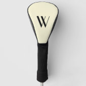Plain Cream Initiaal Golfheadcover (Voorkant)