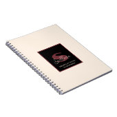 Plain Cream Wine Pink Monogram Aangepaste naam Notitieboek (Rechterzijde)