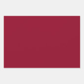 Plain Crimson Bourgondië Mahogany Rode tinten 3 ti Inpakpapier Vel (Voorkant 2)
