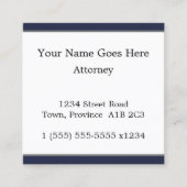 Plain, Dapper Professional Lawyer Visitekaartje (Voorkant)