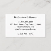 Plain, Dapper Visitekaartje (Achterkant)