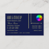 Plain Dark Indigo Blue Chic met Logo Professional Visitekaartje (Achterkant)
