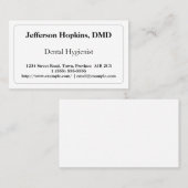 Plain Dental Hygienist Visitekaartje (Voorkant / Achterkant)