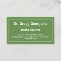 Plain Dental Surgeon Visitekaartje