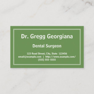 Plain Dental Surgeon Visitekaartje