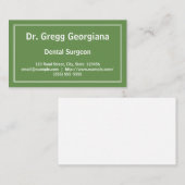 Plain Dental Surgeon Visitekaartje (Voorkant / Achterkant)