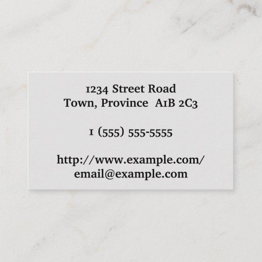 Plain Dermatologist Visitekaartje (Achterkant)