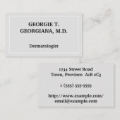 Plain Dermatologist Visitekaartje (Voorkant / Achterkant)