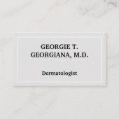 Plain Dermatologist Visitekaartje (Voorkant)