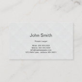 Plain Diamond Pattern Lawyer Visitekaartje (Achterkant)