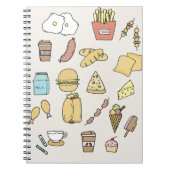 Plain Doodle Minimalist Food Variety Notitieboek (Voorkant)