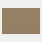 Plain Dull Desert Moss Bruine tinten 3 tinten Inpakpapier Vel (Voorkant 3)