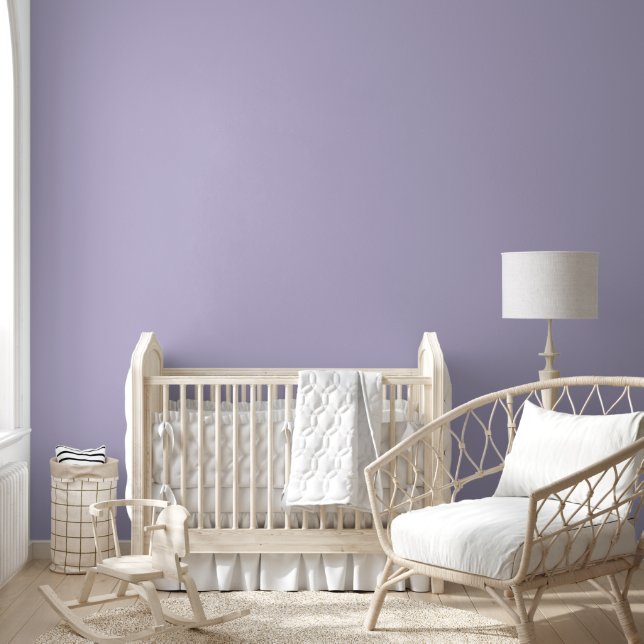 Plain dusty lavender solid color behang (Kinderen)