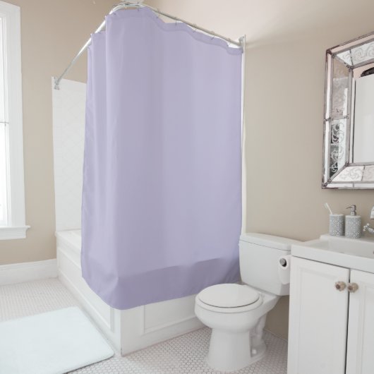 Plain dusty lavender solid color douchegordijn (In situ)