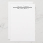 Plain Elegant Attractive Minimalist Briefpapier (Voorkant / Achterkant)