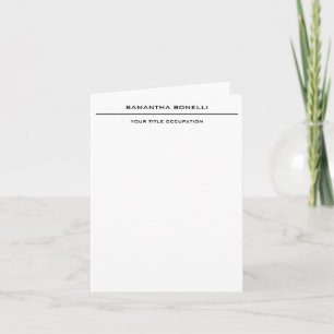 Plain Elegant Attractive Minimalist Notitiekaartje