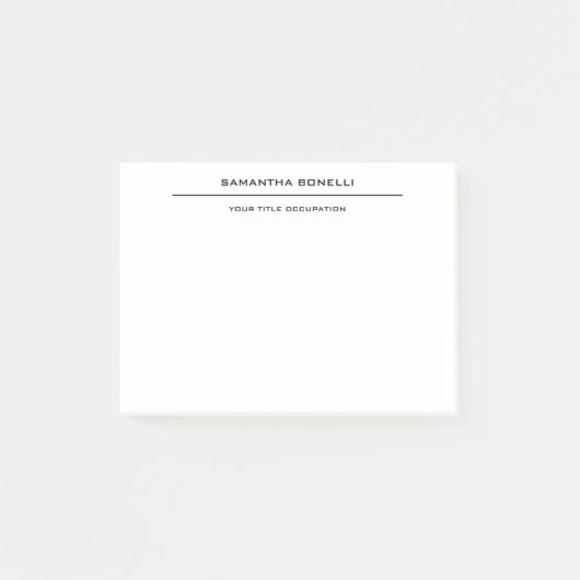 Plain Elegant Attractive Minimalist Post-it® Notes (Voorkant)