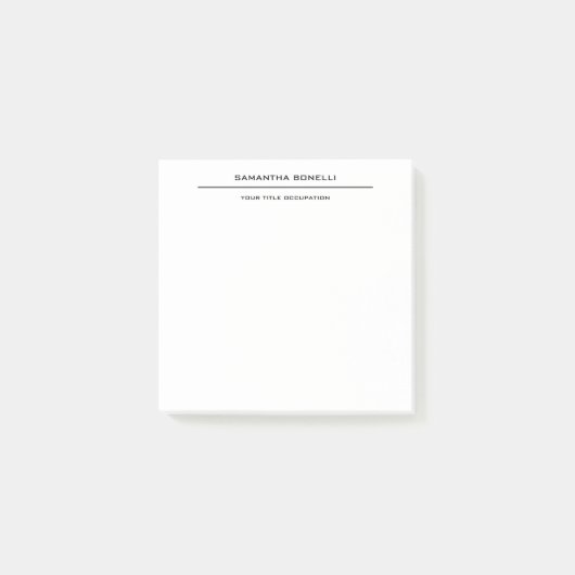 Plain Elegant Attractive Minimalist Post-it® Notes (Voorkant)