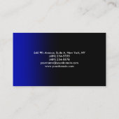 Plain Elegant Black Blue Professional minimalist Visitekaartje (Achterkant)