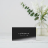 Plain Elegant Black Gray minimalist Modern Visitekaartje (Staand voorkant)