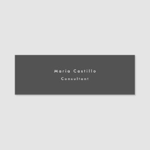 Plain Elegant Black Minimalist Modern Naamplaatje