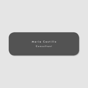 Plain Elegant Black Minimalist Modern Naamplaatje