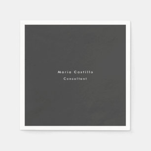 Plain Elegant Black Minimalist Modern Servet