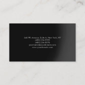 Plain Elegant Black Red Grey Minimalist Visitekaartje (Achterkant)