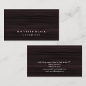 Plain Elegant Brown Wood Pattern Professional Visitekaartje (Voorkant / Achterkant)