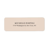 Plain Elegant Classical Minimalist Etiket (Voorkant)