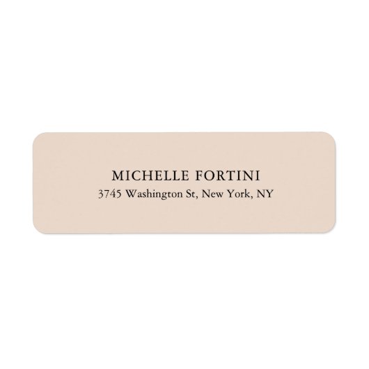 Plain Elegant Classical Minimalist Etiket (Voorkant)