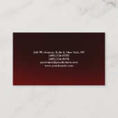 Plain Elegant Dark Red Brown Minimalist Visitekaartje (Achterkant)