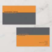 Plain Elegant Eenvoudig Sinaasappel / Grijze Stree Visitekaartje (Voorkant / Achterkant)